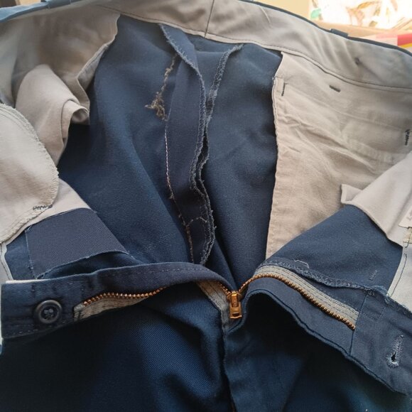 36x32 Stone Cutter 1960's Vintage Blue Work Trousers Pants USA Talon Zipper - Picture 8 of 8